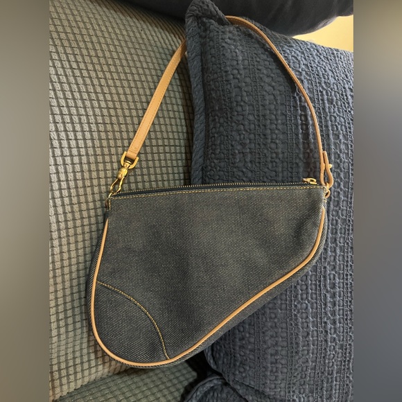 Dior Handbags - DIOR MINI SADDLE DENIM BAG